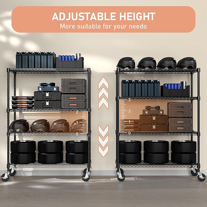 Industrial Metal 4 Tier Shelving - Image 6