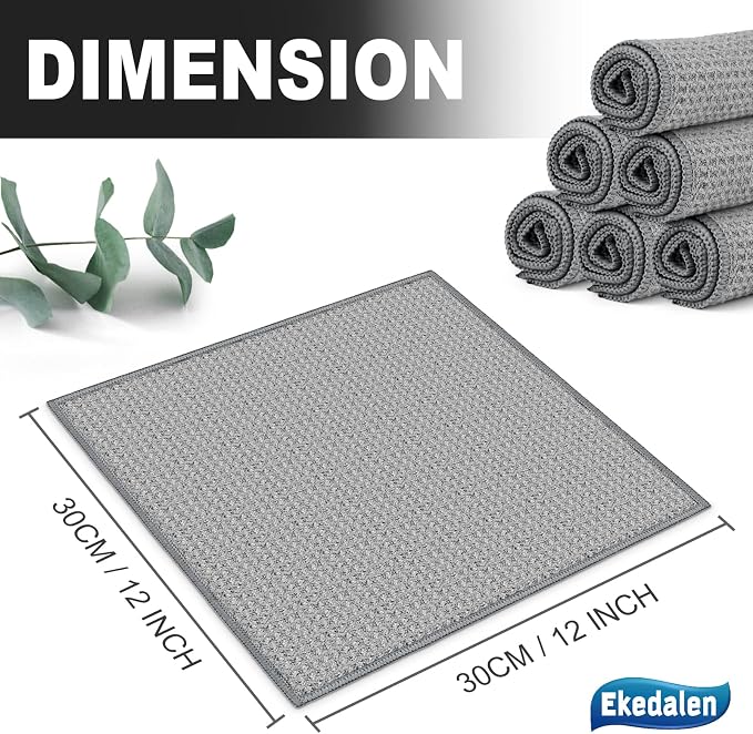 Microfiber Cleaning Cloth Waffle Weave - Image 7