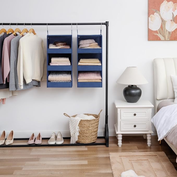 GRANNY SAYS 3-Shelf Closet Organizers and Storage, Foldable Hanging Closet - Image 2