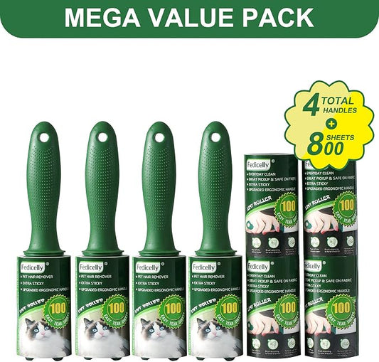 Fedicelly Lint Rollers Pet Hair Extra Sticky Clothes, Cat Dog Hair Remover - Image 2