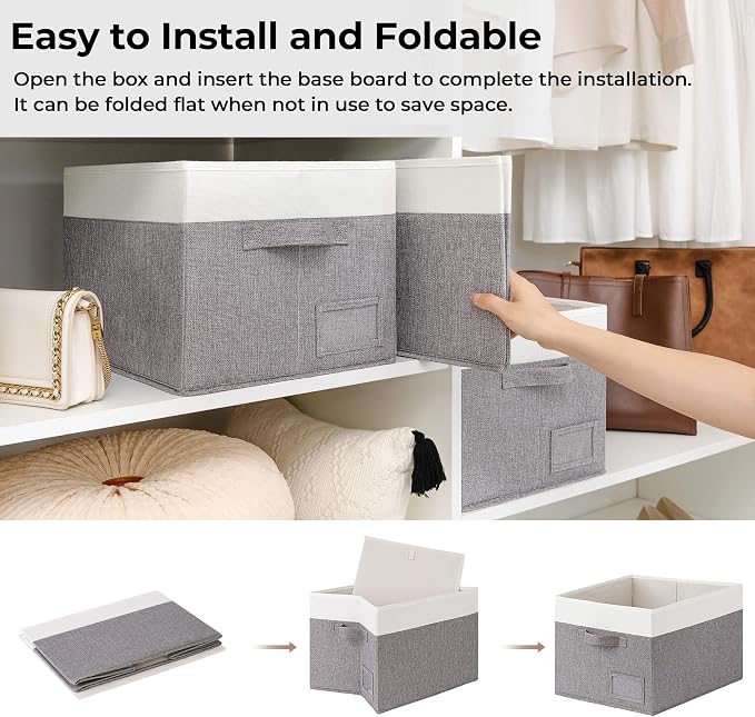 GRANNY SAYS Storage Baskets for Shelves, Fabric Storage Bins for Clothes - Image 3