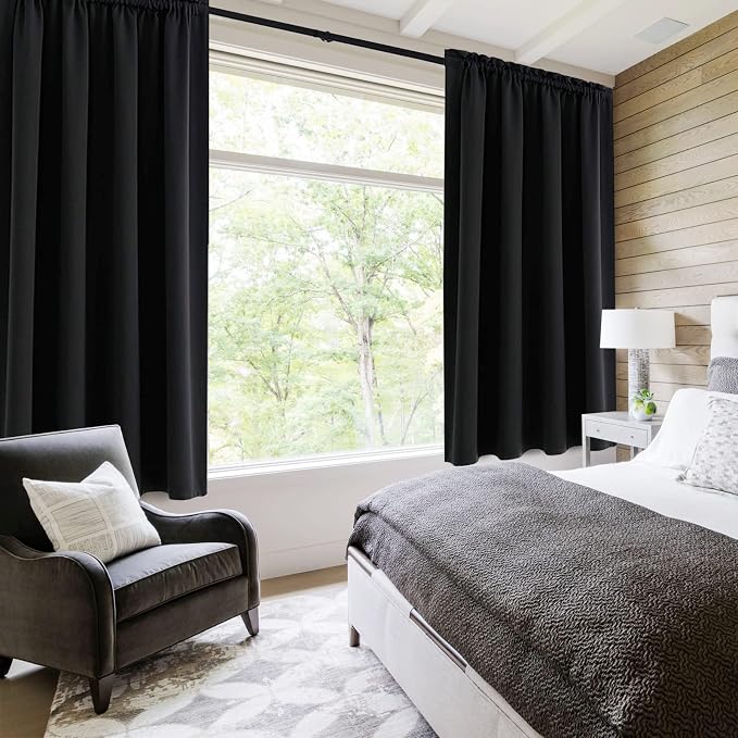 DWCN Blackout Curtains Room Darkening Thermal Insulated Bedroom Curtains Window - Image 2