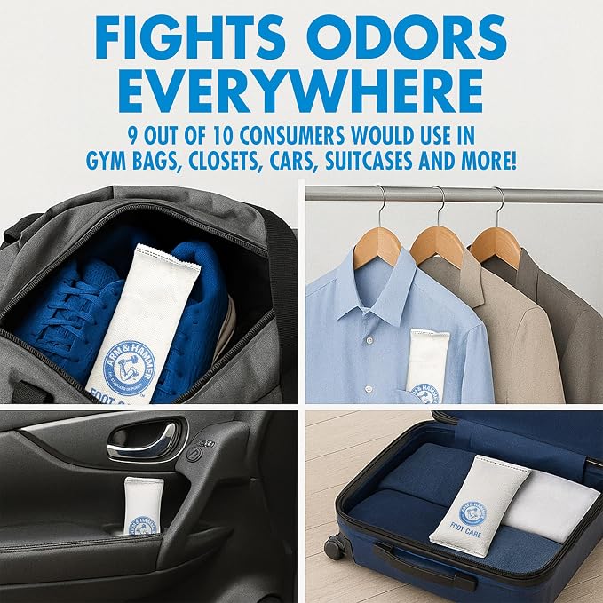 Arm & Hammer In-Shoe Odor Destroying Pouches, Shoe Deodorizer Insert - Image 4