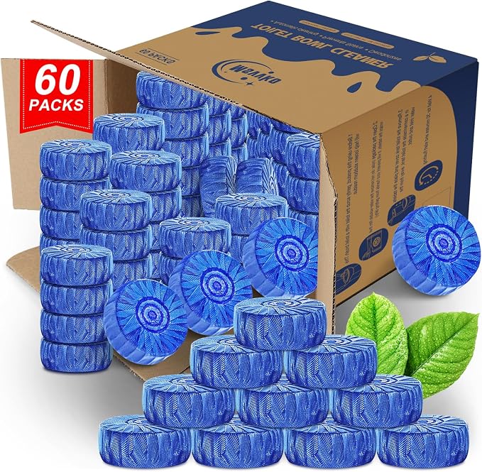 Automatic Toilet Bowl Cleaner Tablets Blue Gel Toilet Tank Cleaners, by Msvvko