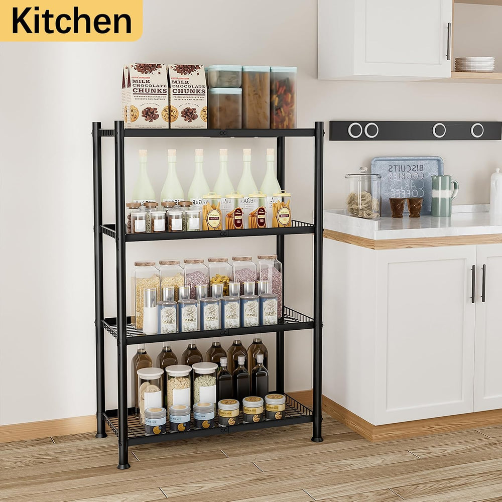 VETALLO 4 Tier Wire Shelving,Metal Shelves (32.0" W x 12.0" D x 47....