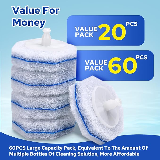 Cecailin® 60pcs Disposable Toilet Brush. Bathroom Cleaning. Disposable Bowl - Image 4