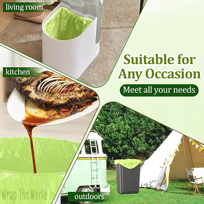 10-13 Gallon Compostable Trash Bags Handle-Tie, Heavy Duty Thick 0.87 Mil - Image 5