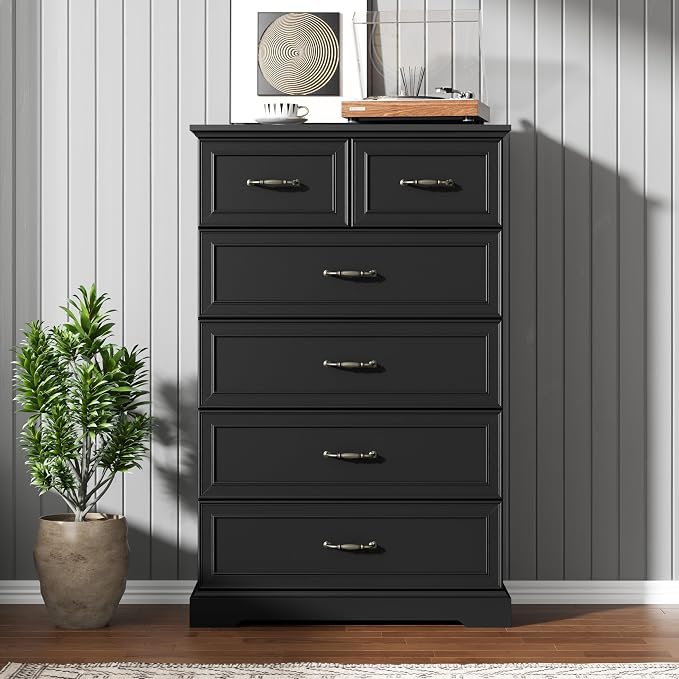 6 Drawer Dresser for Bedroom, Rustic Farmhouse Dresser - Image 3