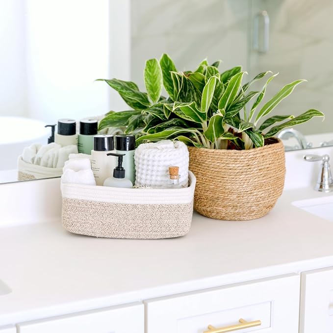 NaturalCozy 11.8"x8"x4.5” Storage Baskets - Image 9