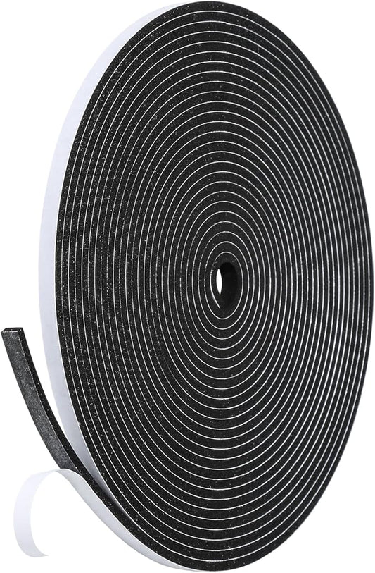 Weather Stripping Door Seal Strip- 1/4 Inch X 1/8 Inch X 26Feet, Strong Adhesive by Amzjjle