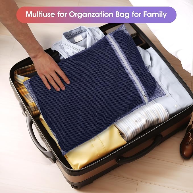 5Pcs Mesh Laundry Bags Sturdy for Delicates, Travel and Organize - Image 7