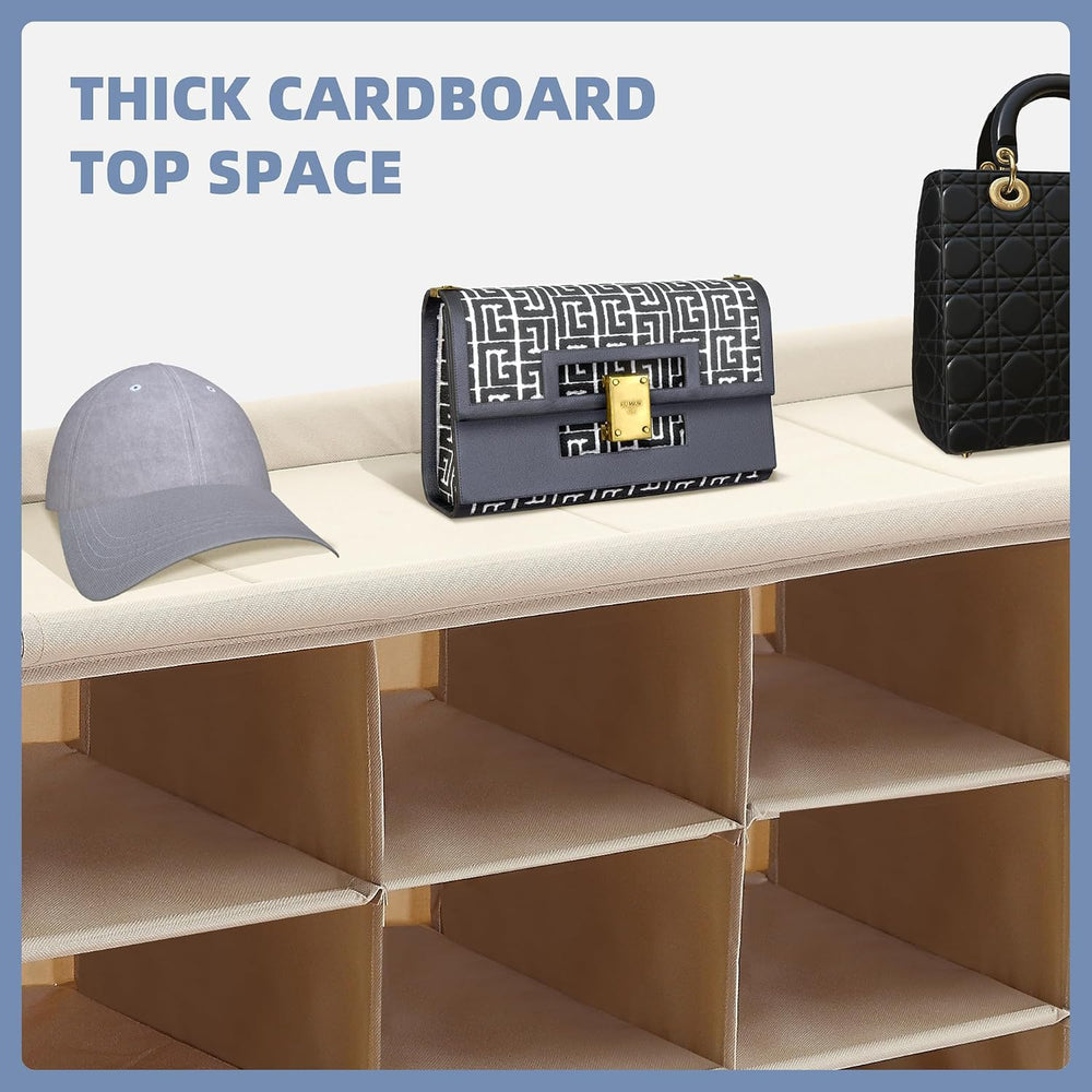 STORAGE MANIAC Stackable Shoe Cubby Organizer, Free Standing Shoe Cube Rack f...