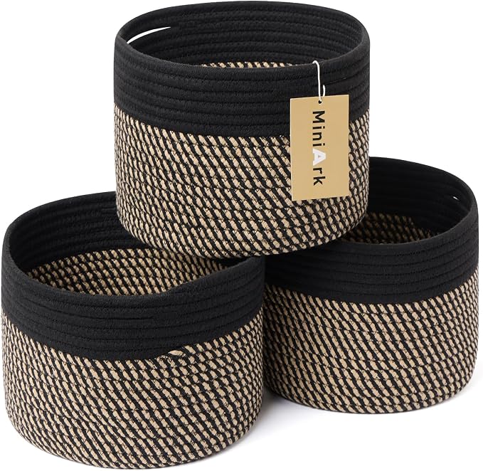 Small Basket for Organizing | Cube Shelf Closet Storage Baskets | 9.7×9.7×7.1” by MiniArkStorageBasketsHome