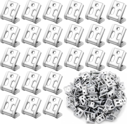 100 Pcs Couch Spring Clips Thick Upholstery Couch Spring Repair Clips for Furniture Sofa Chair Replacement Parts, 5-Hole