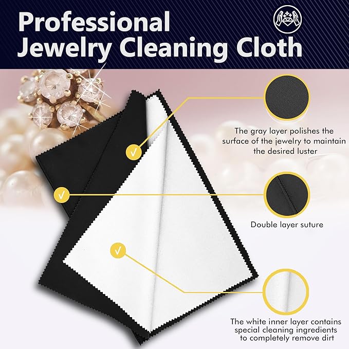 XIAOXINGYUN 10 PCS Silver polishing Cloth, Jewelry Cleaning Cloth - Image 4