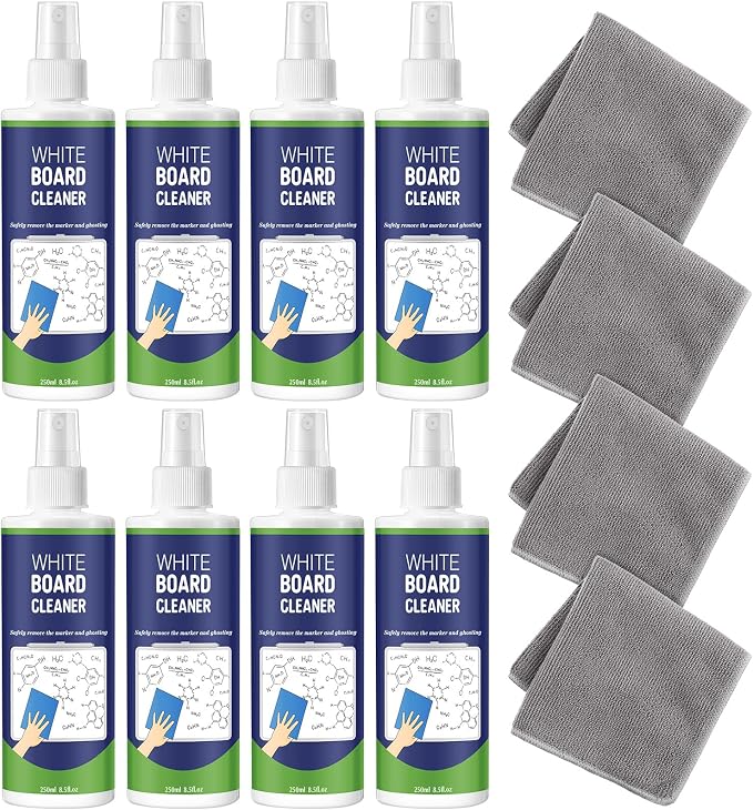 8 Pack Whiteboard Cleaner Spray 8.5oz Dry Erase Board Cleaner by Dansib