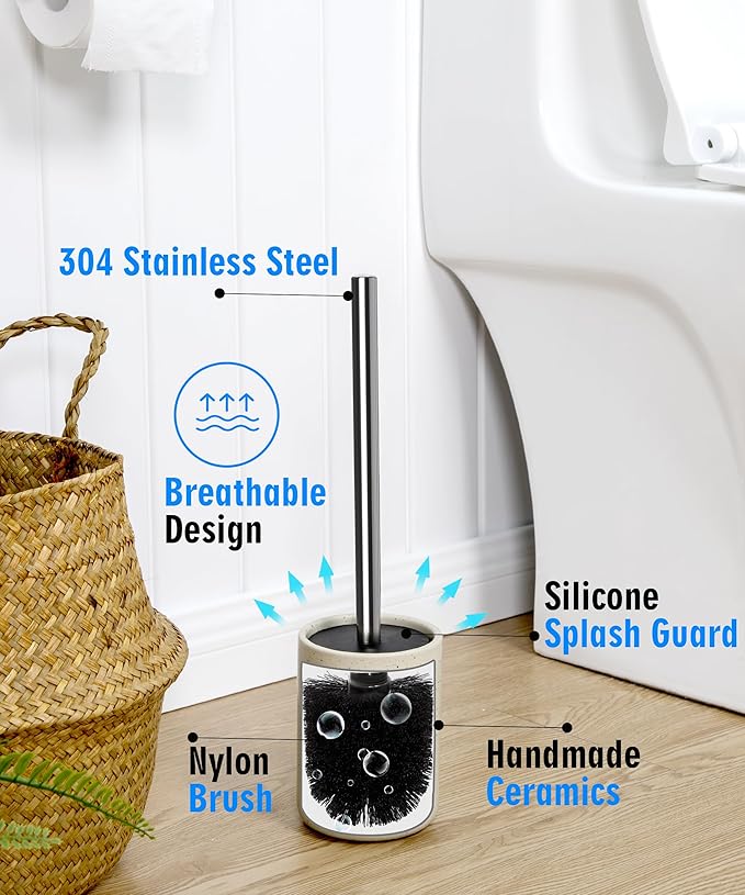 2 Pack Toilet Bowl Cleaning Brush Set - Image 5
