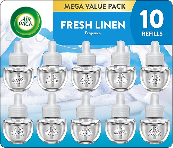 Air Wick Plug in Scented Oil Refill, Fresh Linen, Air Freshener, Essential Oils by AirWick