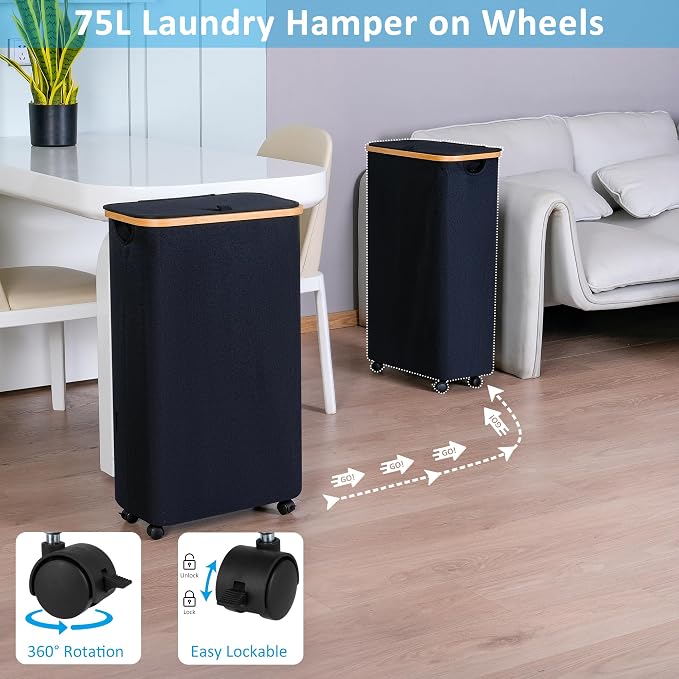 efluky Slim Laundry Basket - Image 2