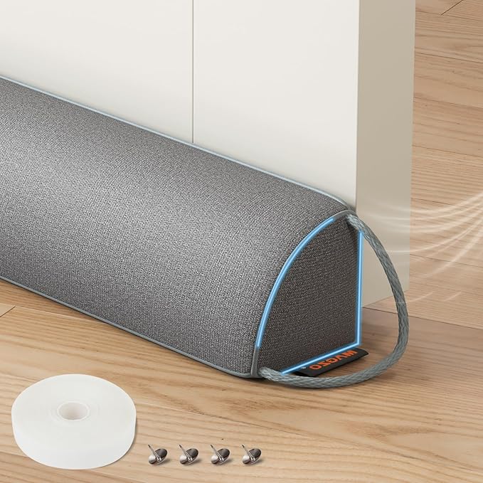 MAGZO Door Draft Stopper 36 Inches, Weighted Triangular Door Snake by MAGZO