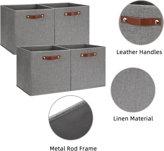 HNZIGE Fabric Storage Cubes Bins Baskets - Image 2