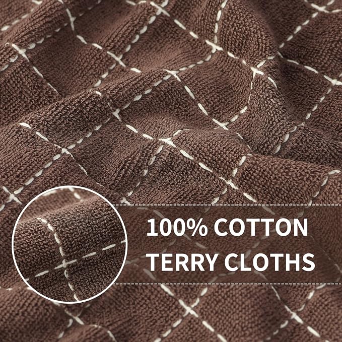 Homaxy 100% Cotton Terry Kitchen Dish Cloths, Ultra Soft and Absorbent Dish - Image 2