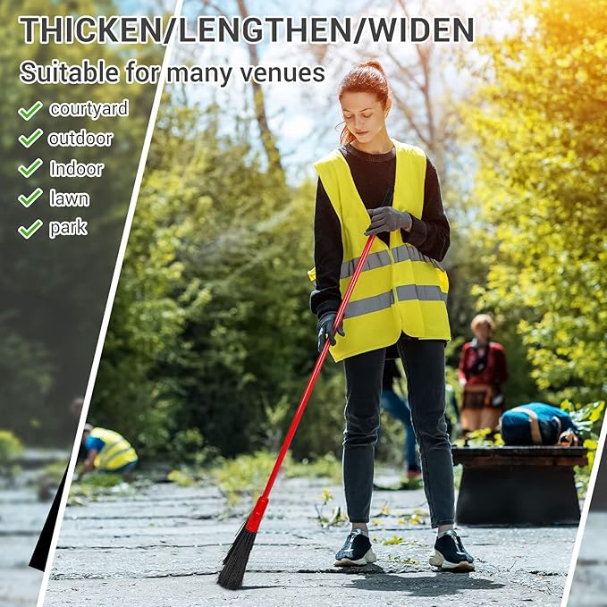 WILLBOND 20 Pcs Heavy Duty Broom Outdoor Indoor Commercial Angle Brooms Bulk - Image 5