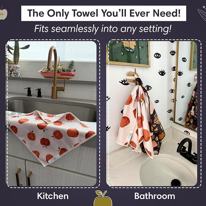 Microfiber Hand Towel & Washcloth Set of 2 - Image 3