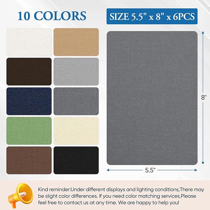 Canvas Patch 5.5 x 8 Inches 6Pcs Self-Adhesive Waterproof Canvas Patch Kit - Image 2