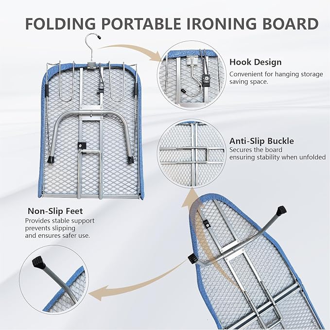 Metal Foldable Tabletop Ironing Board - Image 3