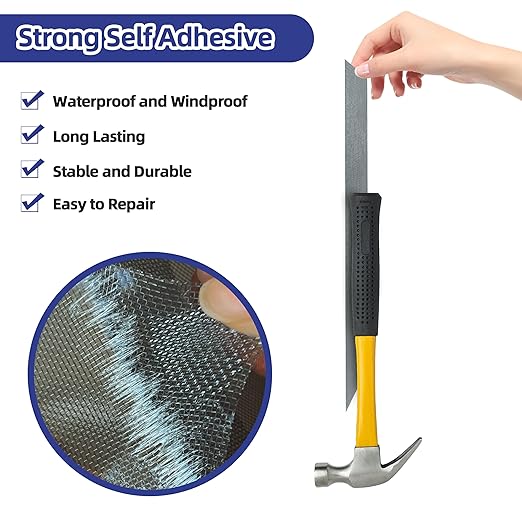 KING MOUNTAIN Black Window Screen Repair Tape, 3inX10FT Heavy Duty Screen - Image 4
