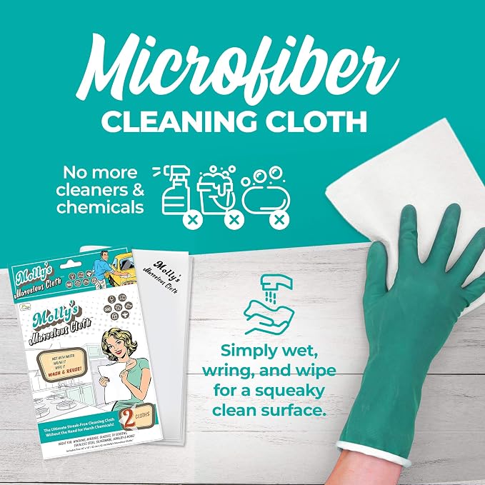 Molly's Marvelous Cloth, Streak-Free, Lint-Free Microfiber Cleaning Cloth - Image 7
