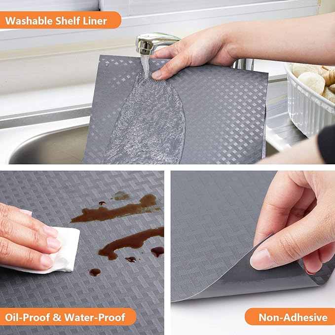 Shelf Liners for Kitchen Cabinets Refrigerator Liners Waterproof Kitchen - Image 4