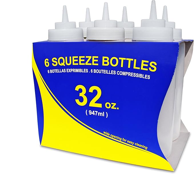 New Star Foodservice Squeeze Bottles, Wide Mouth, 32 oz - Image 4