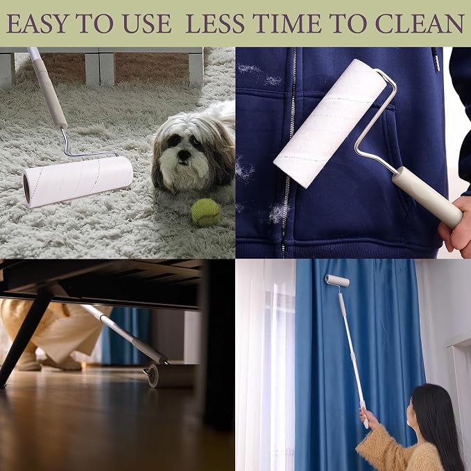 Large Lint Rollers for Pet Hair Extra Sticky, Cat Dog Hair Remover Laundry - Image 6