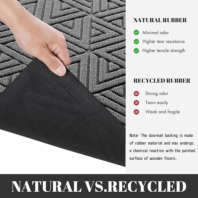 Yimobra Large Door Mat 36x24, All-Weather Waterproof Non-Slip Welcome Matt - Image 3