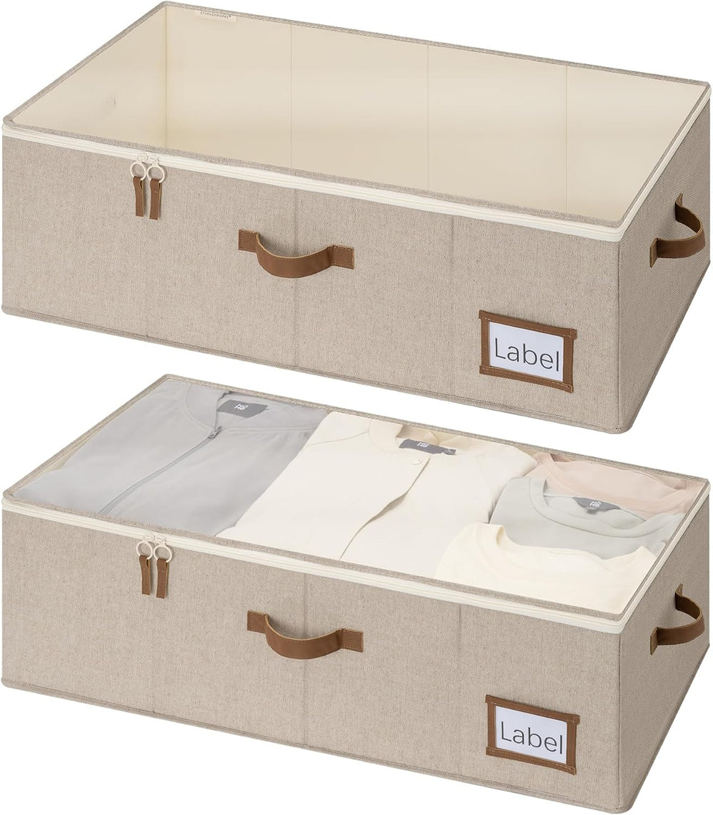 StorageWorks Under Bed Storage Bins, 90L Clothes Organizer