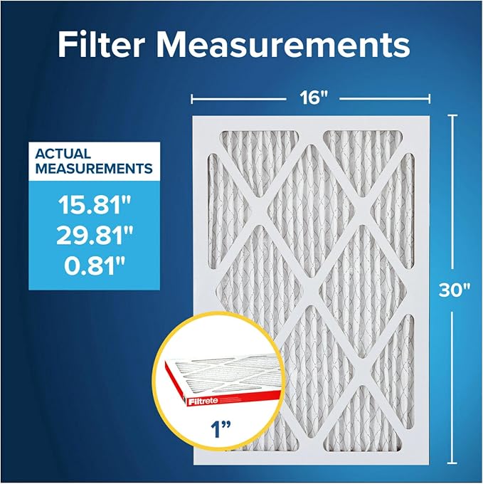 Filtrete 16x30x1 AC Furnace Air Filter, MERV 11, MPR 1000, Micro Allergen - Image 2