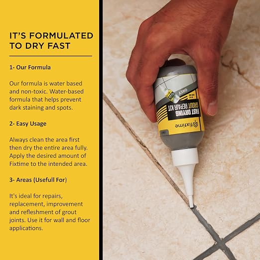 Tile Grout Repair Kit, Grout Repair Renews, Fast Drying Repait Kit, Grout Sealer - Image 2