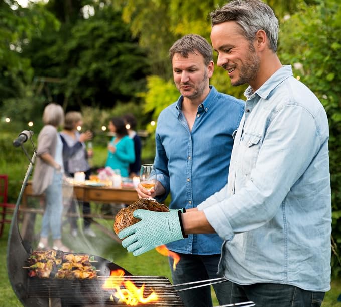 KITCHEN PERFECTION S Silicone Smoker Oven Gloves -Extreme Heat Resistant BBQ - Image 4