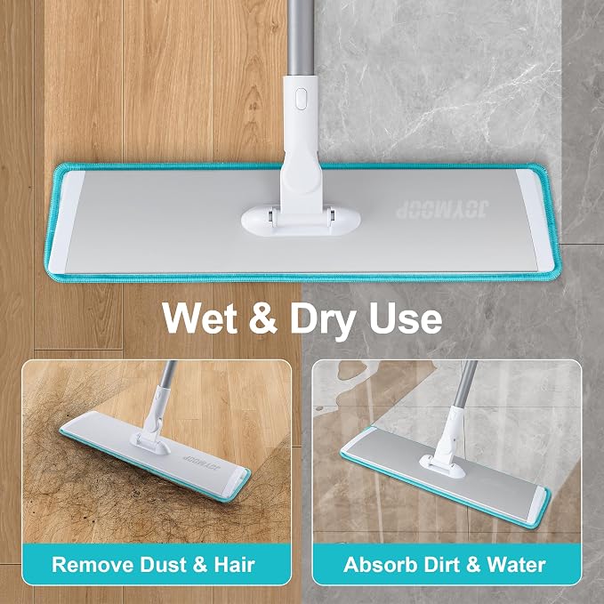 JOYMOOP 18 Inch Dust Mop for Hardwood Floors, Heavy Duty Industrial Wet Dry Mops - Image 4