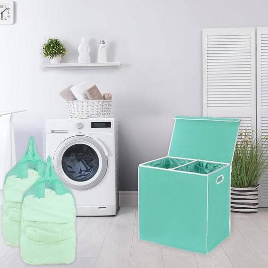 Simple Houseware Double Laundry Hamper - Image 2