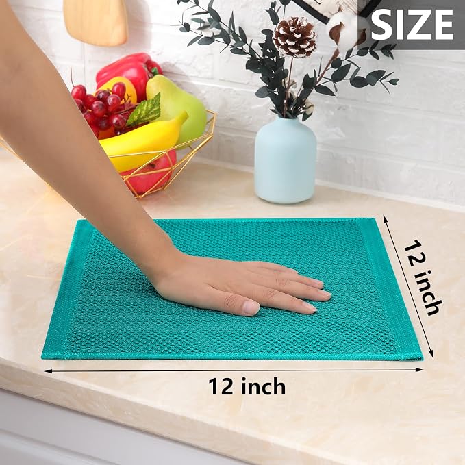 Homaxy 100% Cotton Waffle Weave Kitchen Dish Cloths, Ultra Soft Absorbent Quick - Image 5