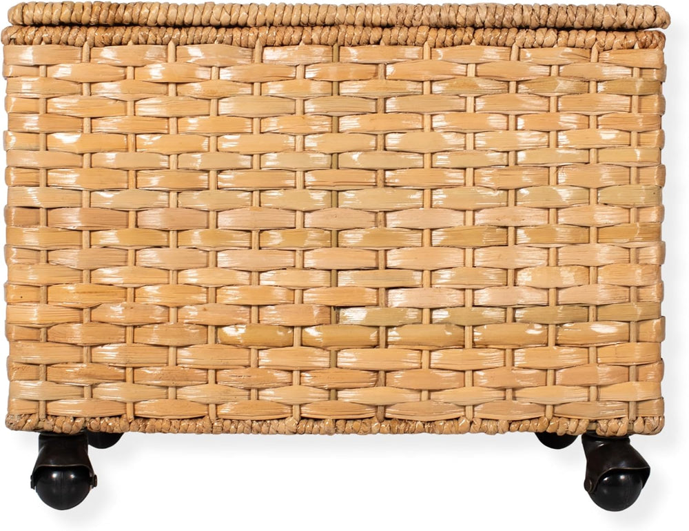 BIRDROCK HOME Seagrass Rolling File Cabinet | Office Storage | Home | Natural