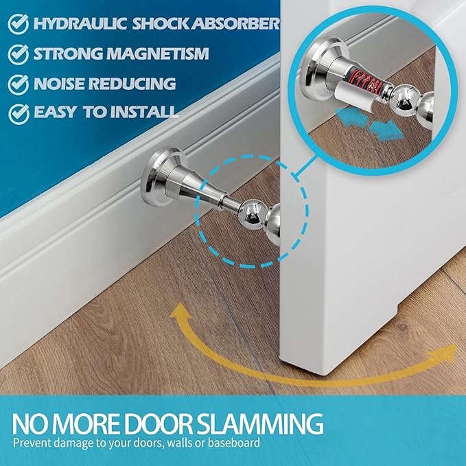 Neoera Magnetic Door Stopper, Updated Hydraulic Shock Absorbent Technology - Image 2