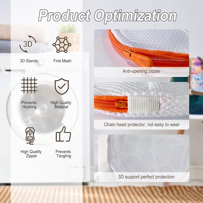 8 Pcs Bra Wash Bags for Laundry - Image 4