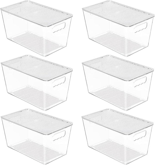 Vtopmart 6 Pack Clear Stackable Storage Bins by Vtopmart