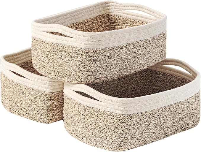 Small Baskets for Organizing, Decorative Storage Baskets for Shelves, Storage by ICERZCZ