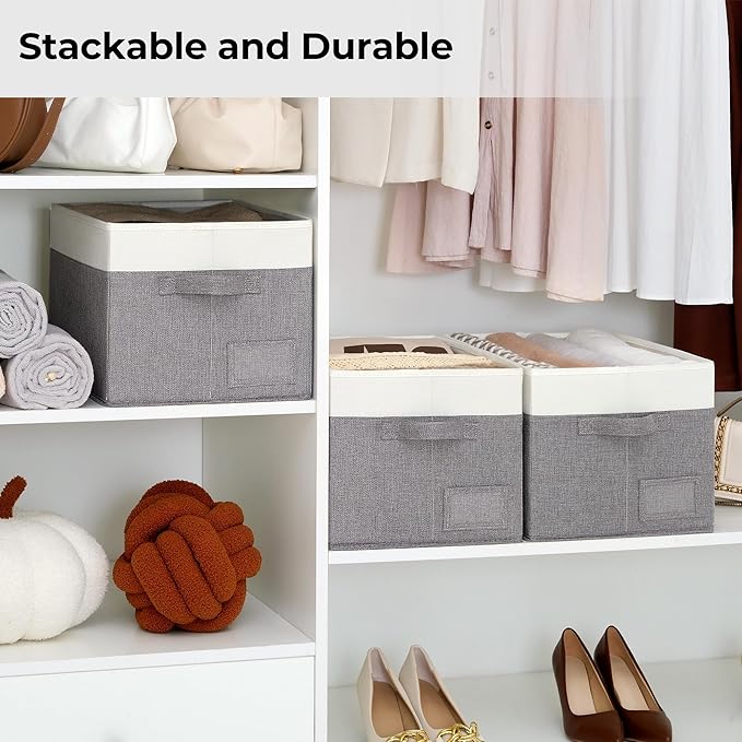 GRANNY SAYS Storage Baskets for Shelves, Fabric Storage Bins for Clothes - Image 2