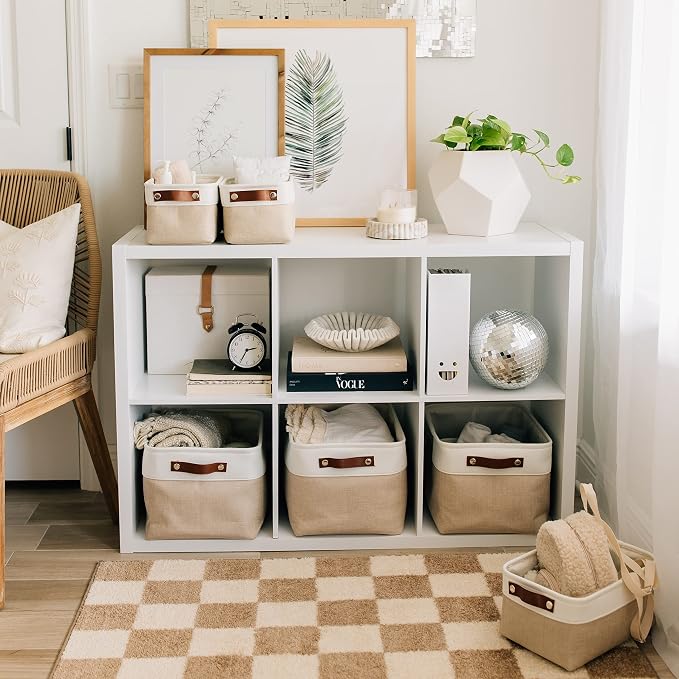 OrganiHaus Large Fabric Storage Baskets - Image 4